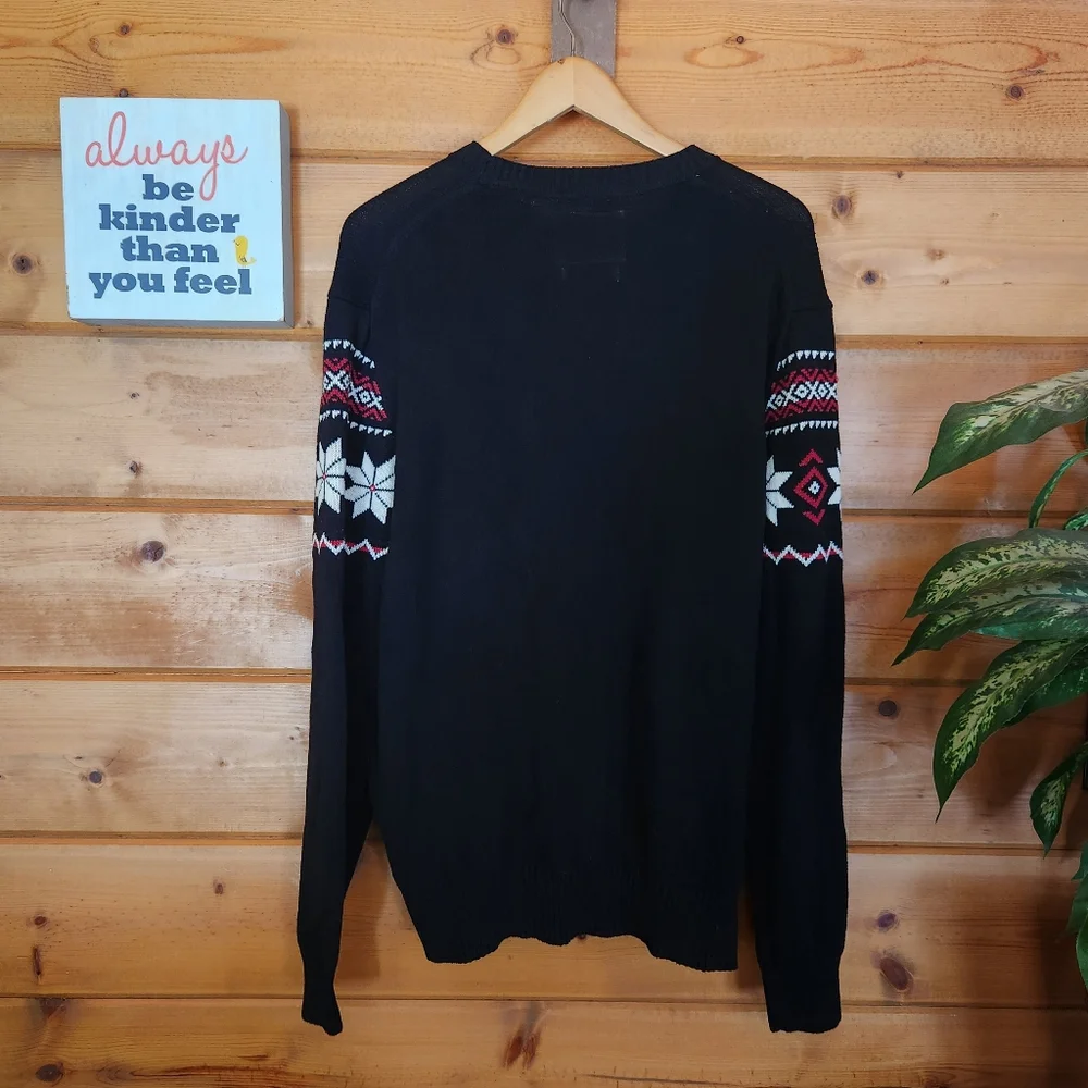 Weatherproof 💙 Vintage NWT The Holiday Sweater Snowflake Fair Isle Crew‎ Knit L